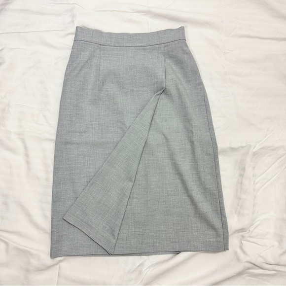 [WOMEN] UNIQLO Pencil Skirt S Grey Blue | Classic Minimalist Style - Picture 4 of 8